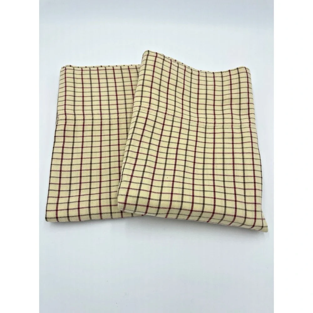 Ralph Lauren Bramble Tattersal Tan Check  KING Fitted Sheet 2 King‎  Pillowcases